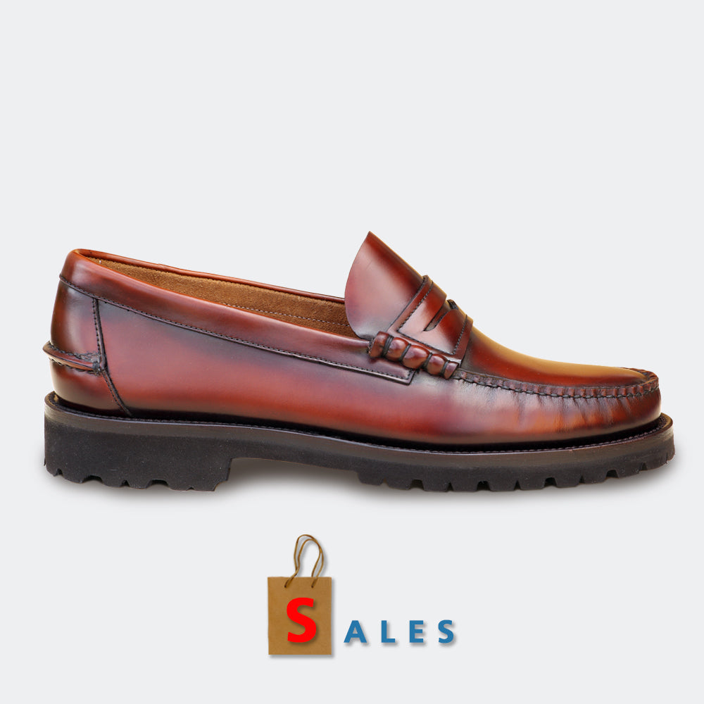 American moccasin Vibram sole. Made in Majorca. penny loafers